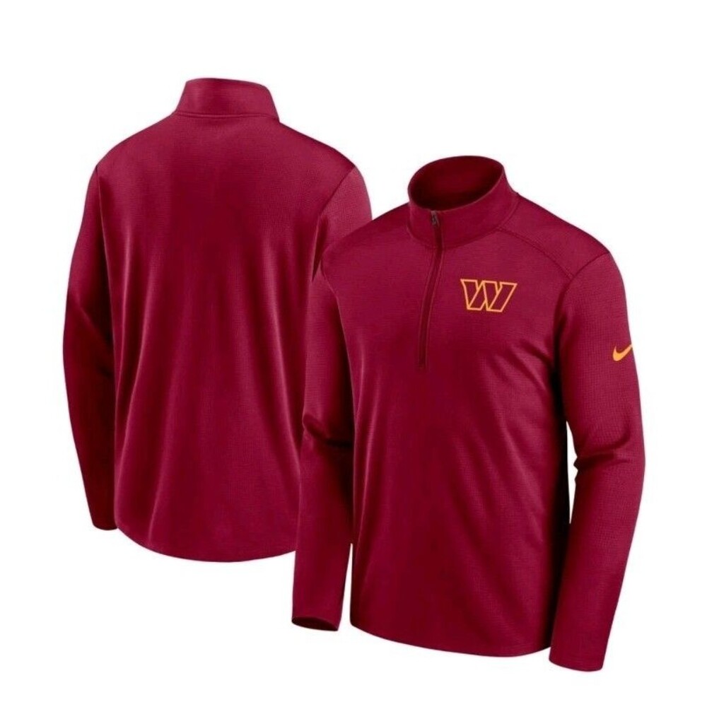 Nike Men's Burgundy Washington Commanders Sideline Dri-FIT Half-Zip Pullover XL
